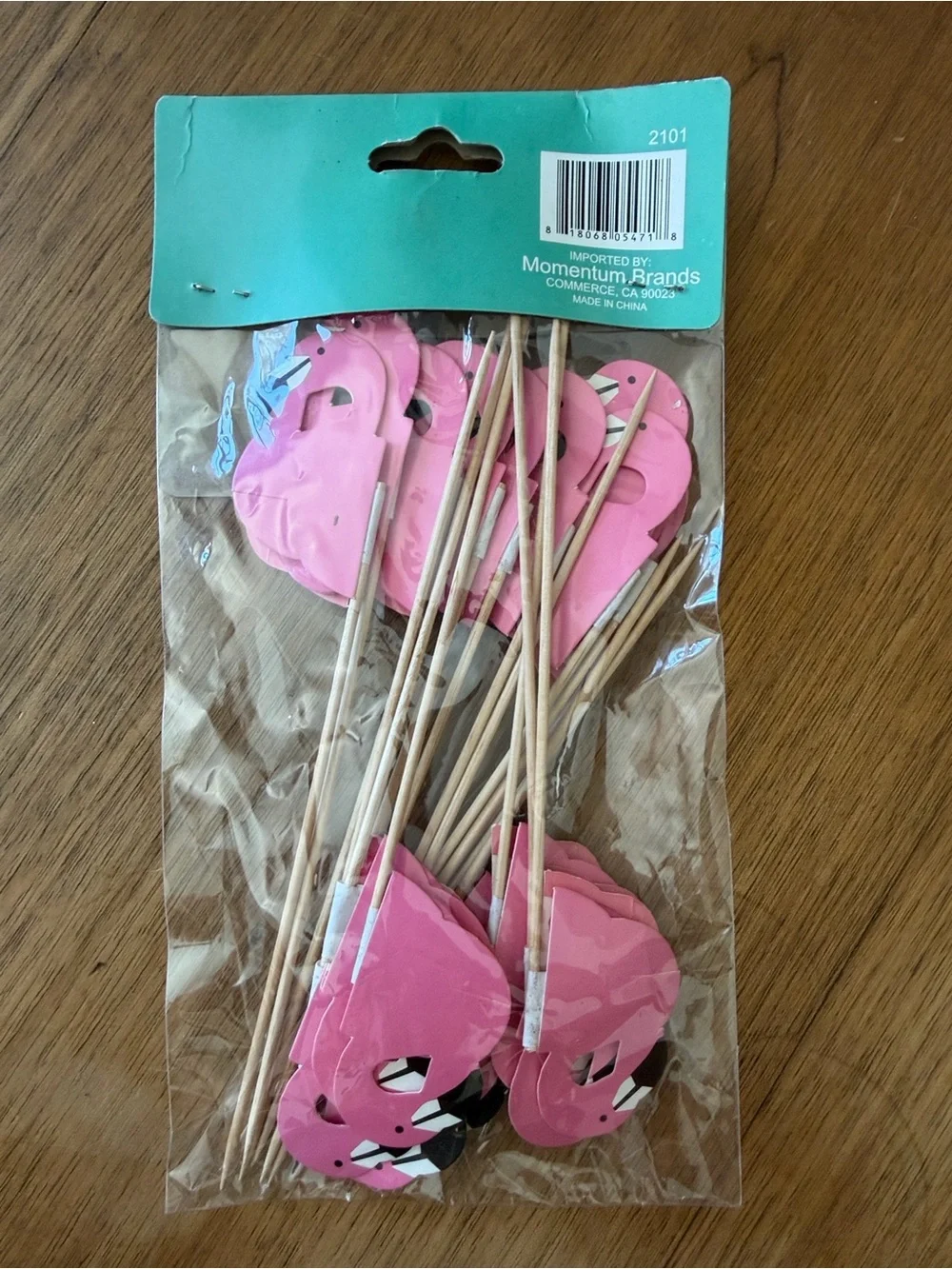 Let’s Party Pink Flamingo Cocktail Picks - Pack of Honeycomb Sticks
